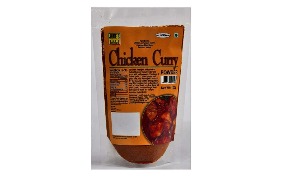 Jude's Chicken Curry Powder    Pack  100 grams